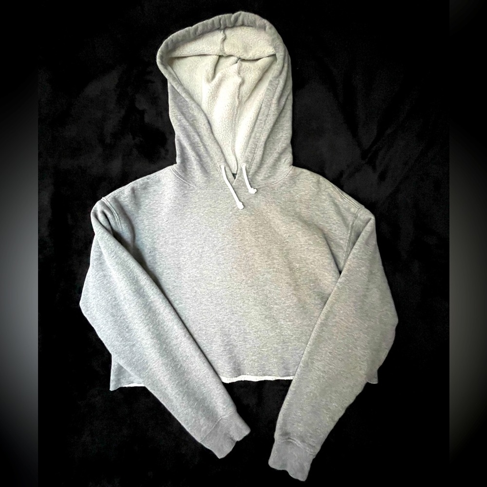 Wild Fable Grey Cropped Hoodie